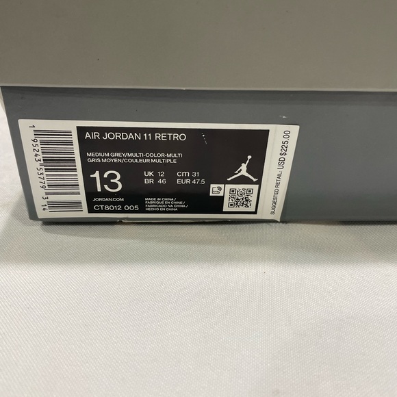 Jordan 11s Cool Gray and White Sneakers - Picture 7 of 8